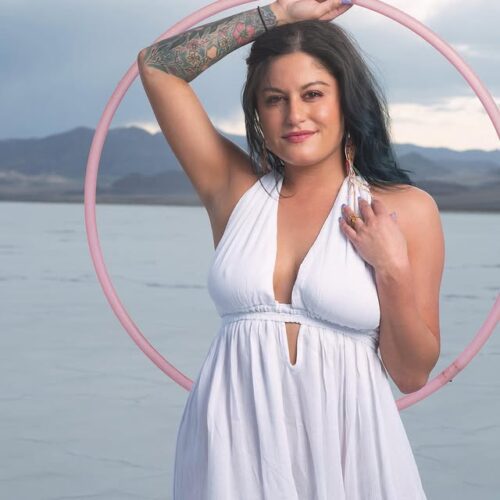 Alternative view of Translucent Blush Polypro Hoop