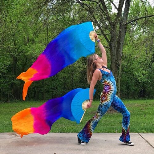 Alternative view of Paradise Silk Veil Fans