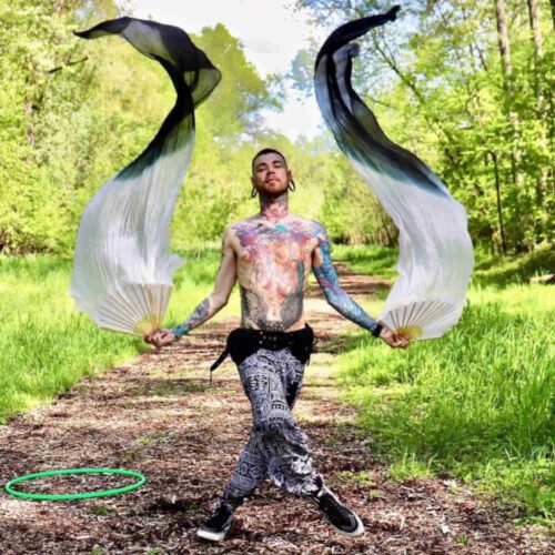 Snowdrop Silk Veil Fans