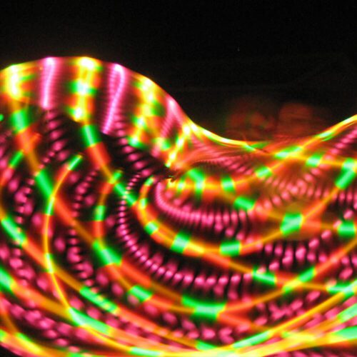 Alternative view of fruity LED Hoop