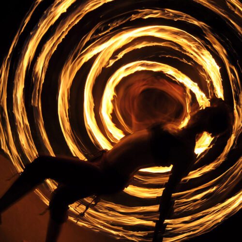 Alternative view of 6-wick Fire Hoop Minis