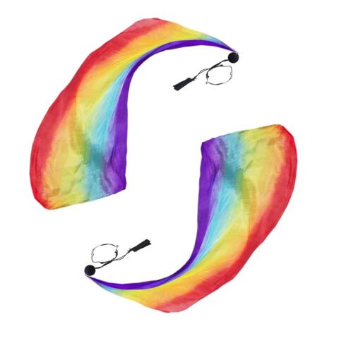 Rainbow Silk Poi