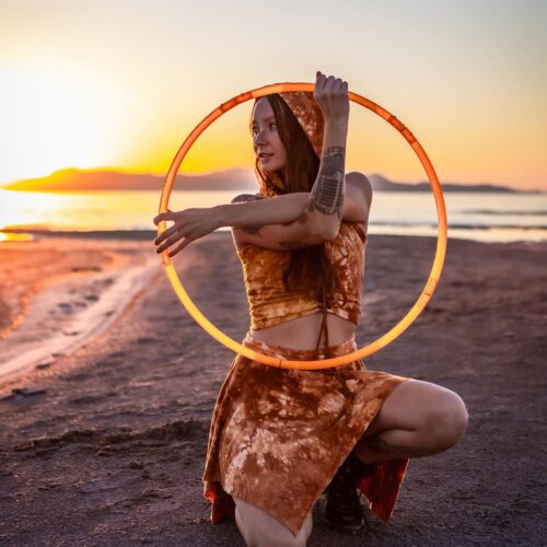 Alternative view of UV Orange Polypro Hoop